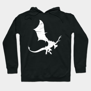 Distressed Fantasy Dragon Silhouette Hoodie